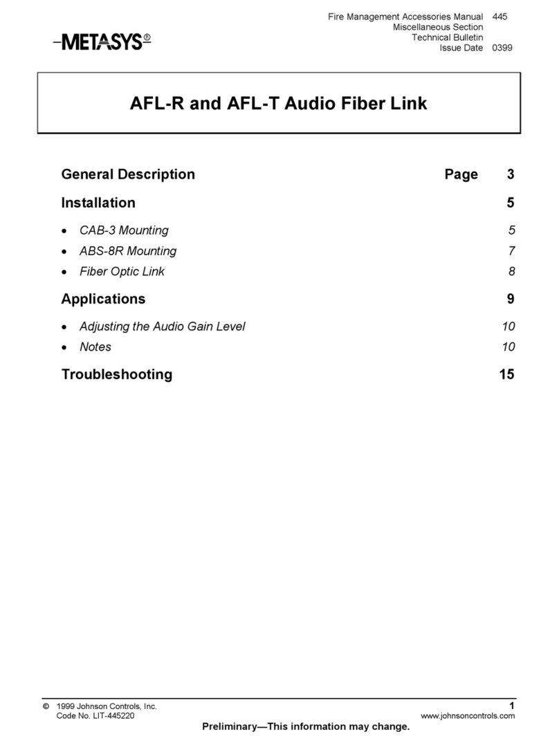 Metasys AFL-R manual