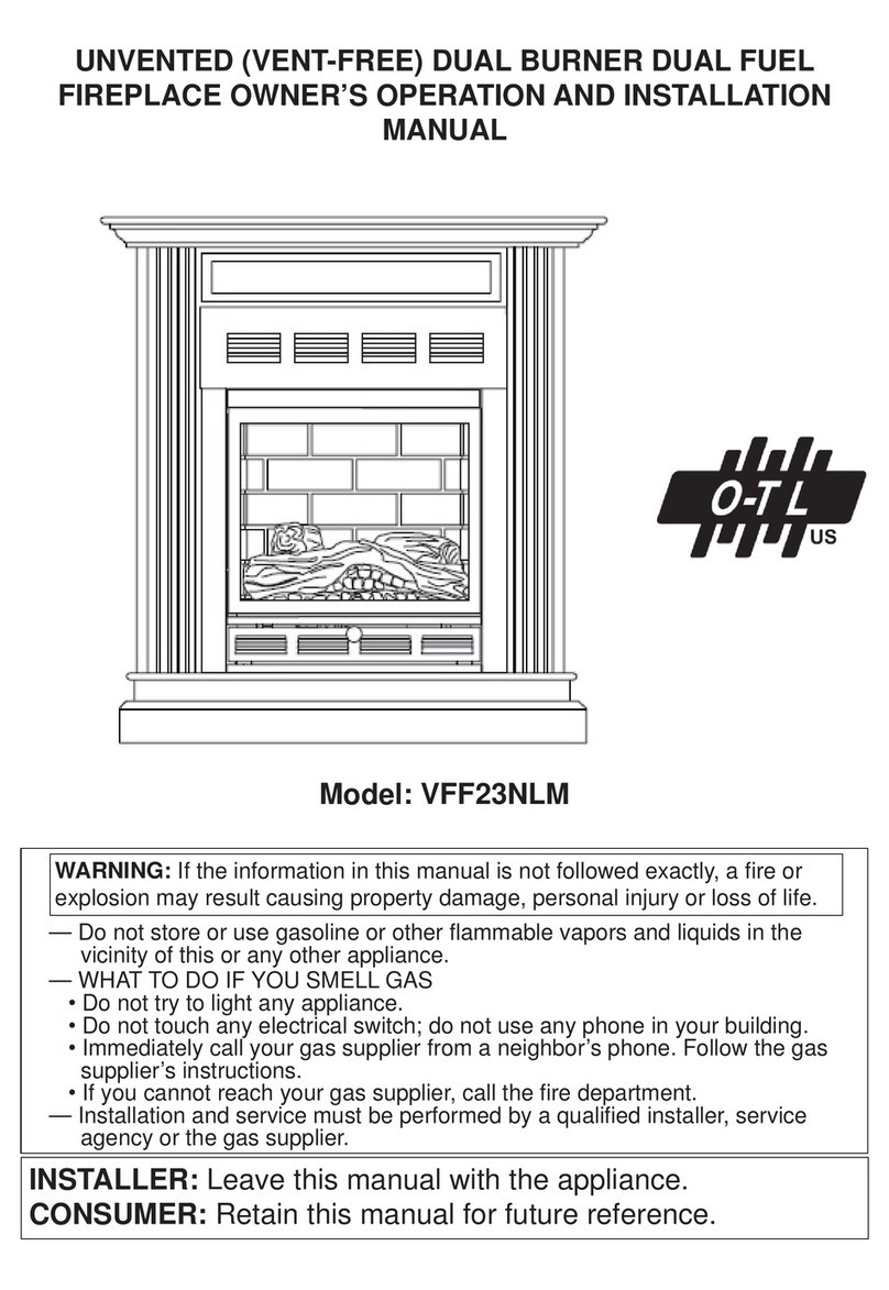 O-TL VFF23NLM OWNER'S OPERATION AND INSTALLATION MANUAL