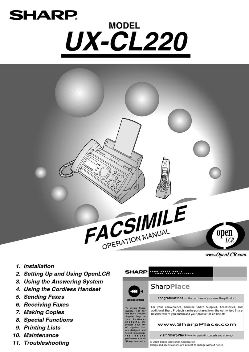 Sharp UX-CL 220 User manual