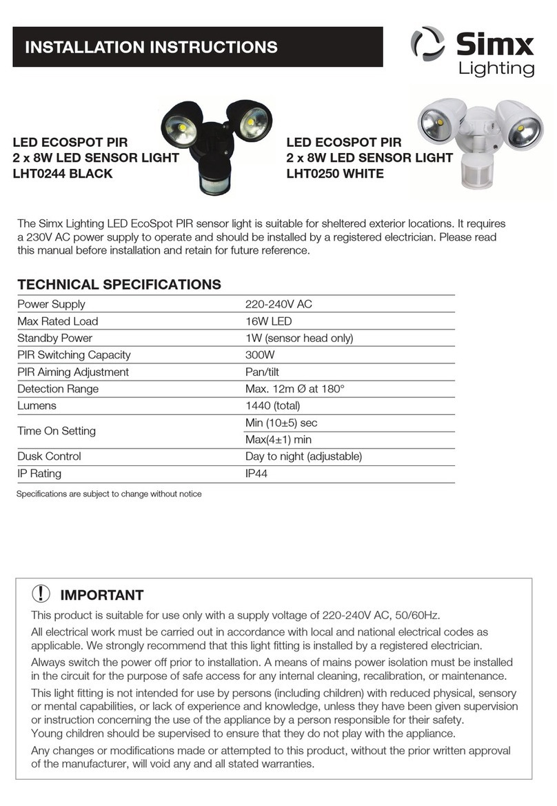Simx Lighting EcoSpot LHT0244 installation instructions