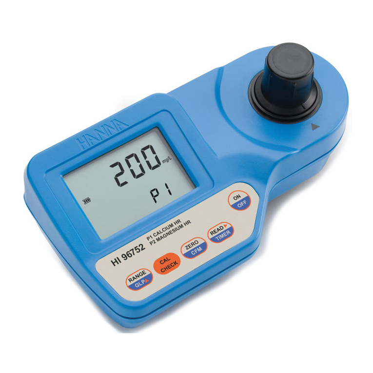 Hanna Instruments HI96752 User manual Hanna Instruments HI96752 User manual
