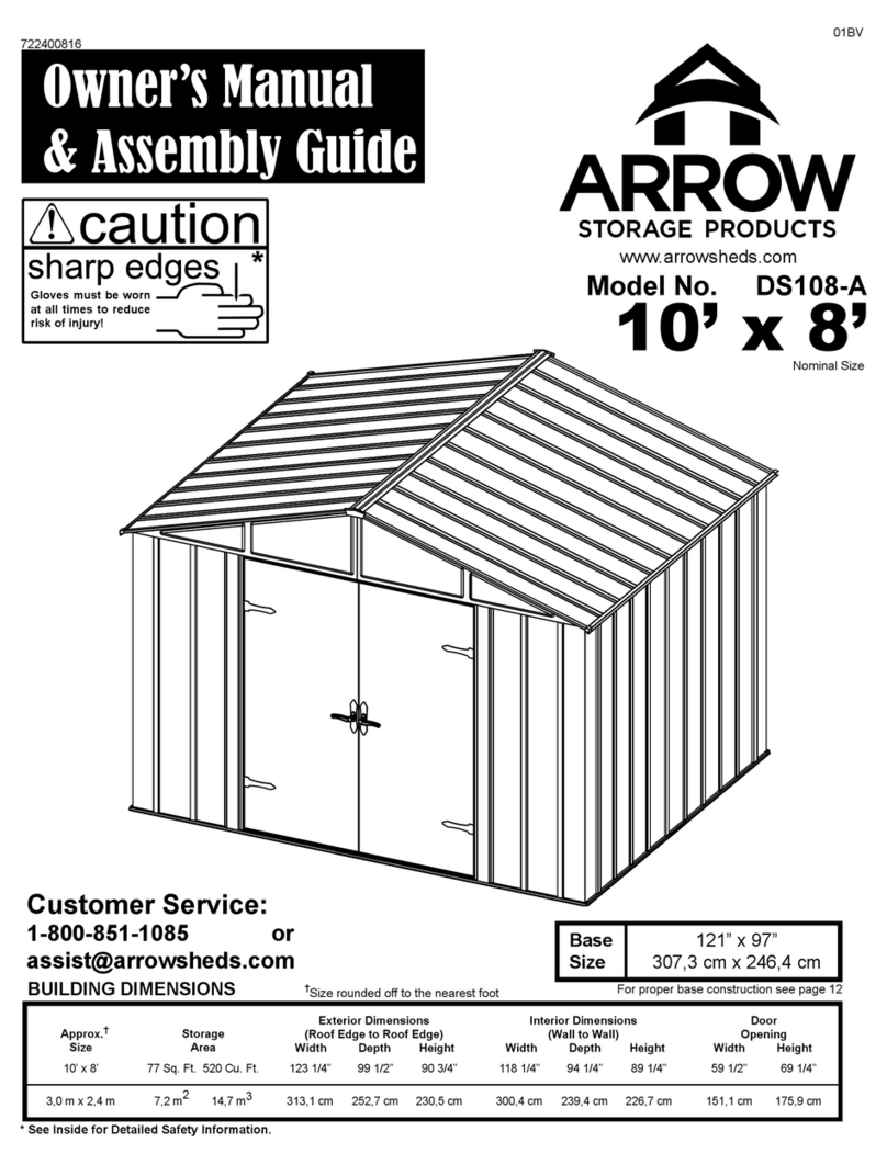 Arrow Storage Products DS108-A Instructions for use Arrow Storage Products DS108-A Instructions for use