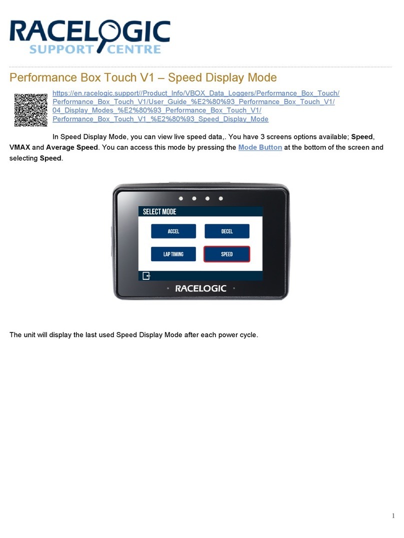 Racelogic Performance Box Touch V1 User manual Racelogic Performance Box Touch V1 User manual