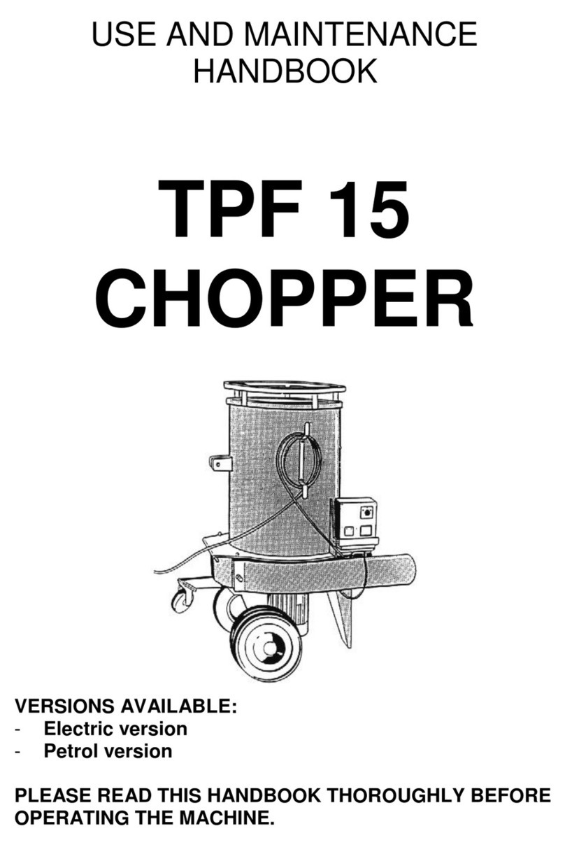 Caravaggi TPF 15 Use and maintenance handbook