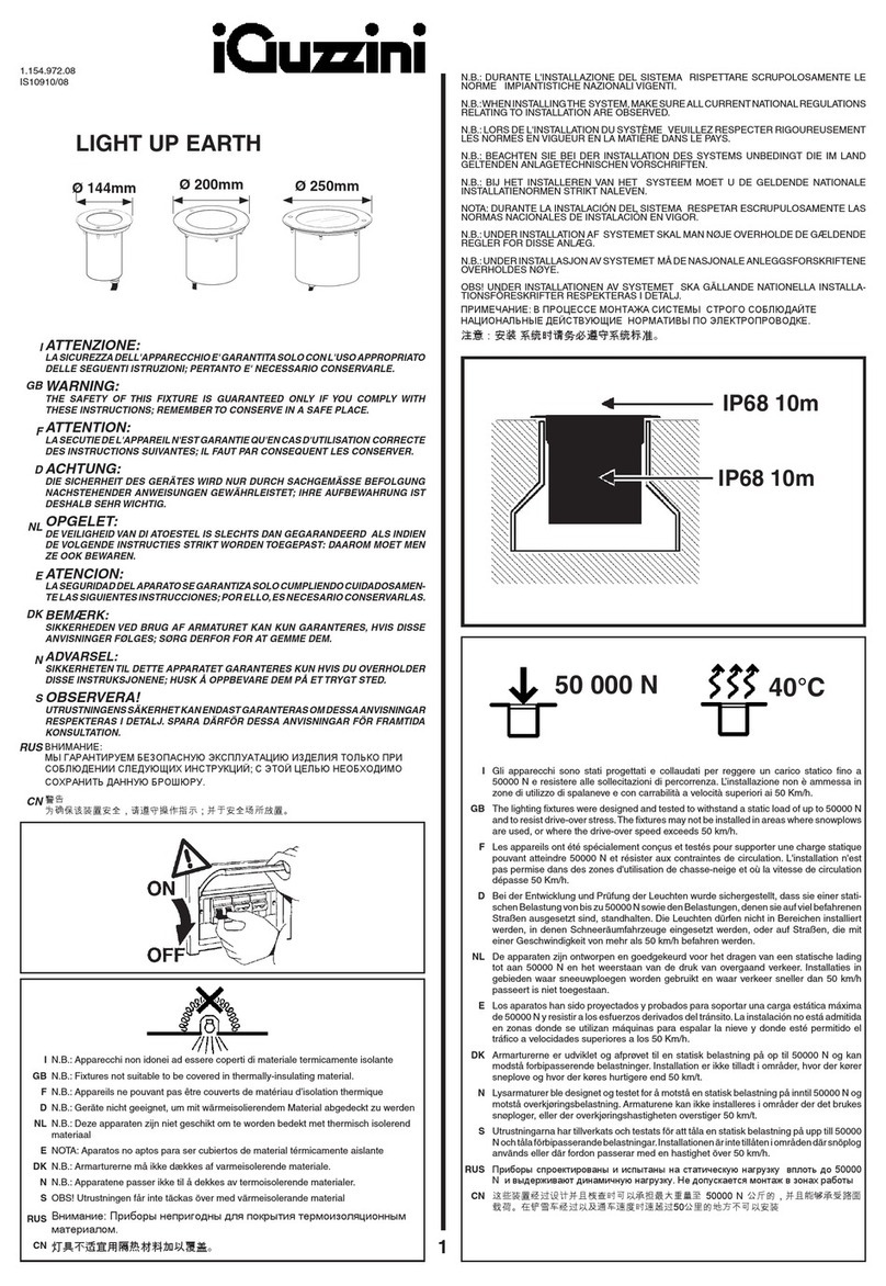 iGuzzini Light Up Earth E127 User manual