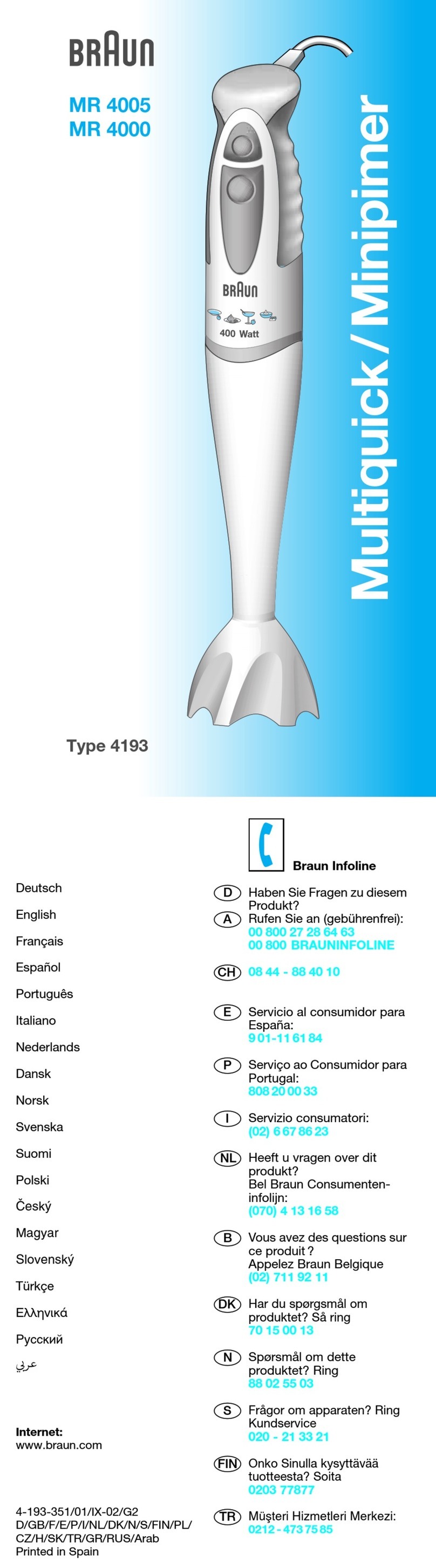 Braun Multiquick manual