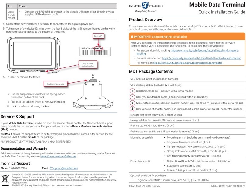 Safe Fleet Mobile Data Terminal Quick installation guide