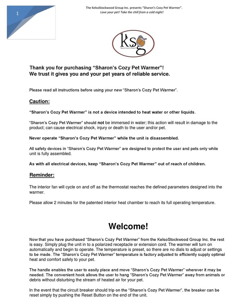 KSG Sharon's Cozy Pet Warmer manual