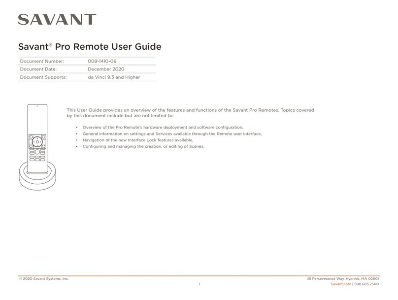Savant Single-Room Pro Remote user guide