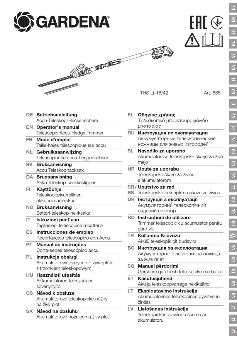 Gardena THS Li-18/42 Operator's manual