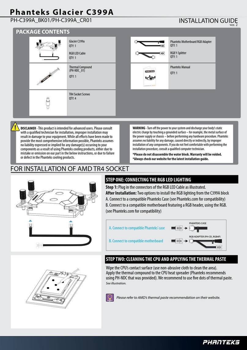 Phanteks Glacier C399A User manual