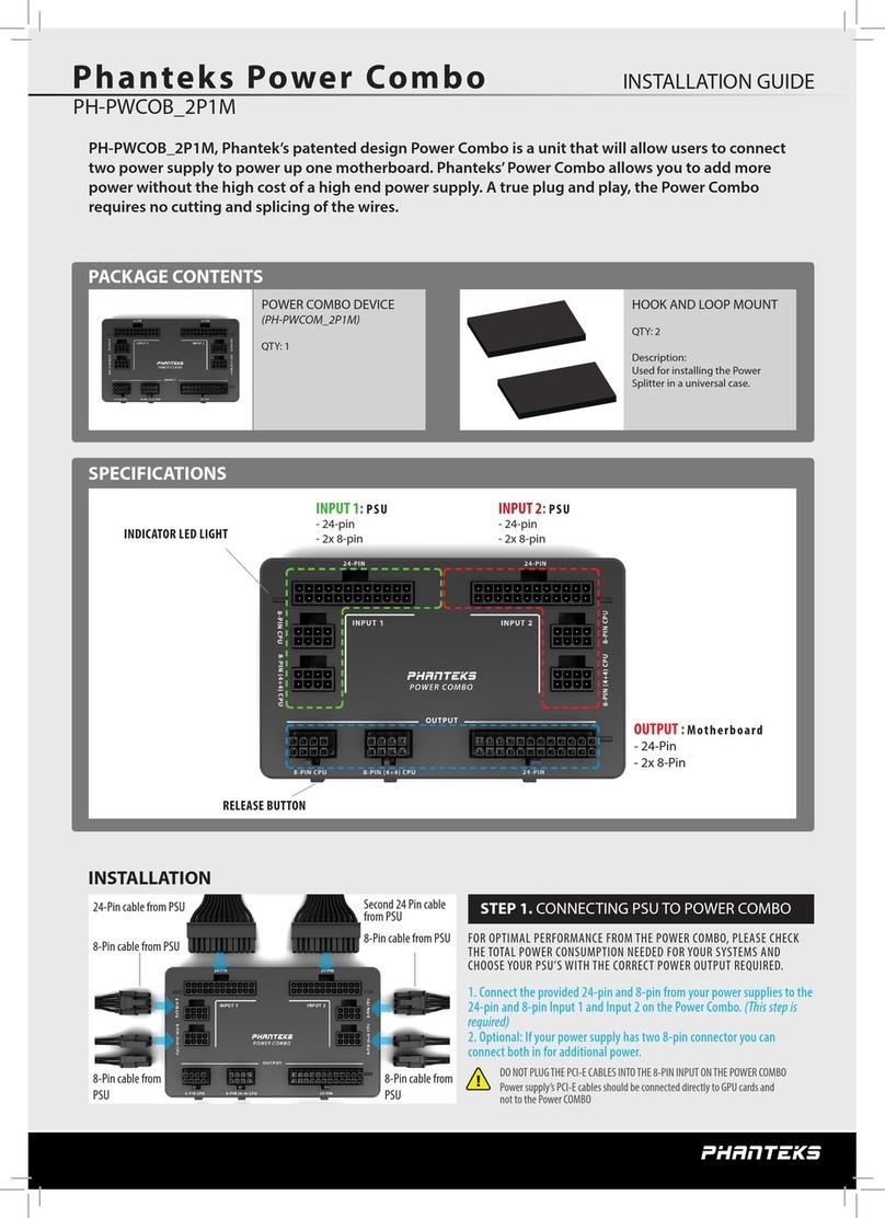 Phanteks Power Combo User manual Phanteks Power Combo User manual