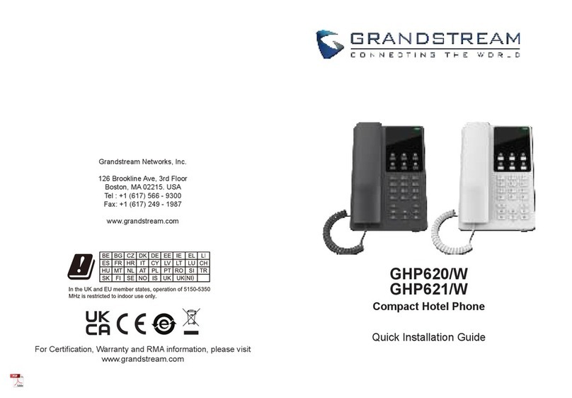 Grandstream Networks GHP620/W User manual