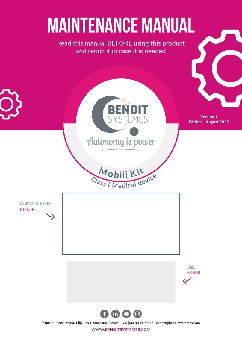 BENOIT SYSTEMS Mobili Kit Maintenance manual