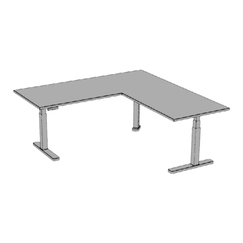 Teknion hiSpace Basic Height-Adjustable Extended Corner Complete Table... Operating and maintenance instructions