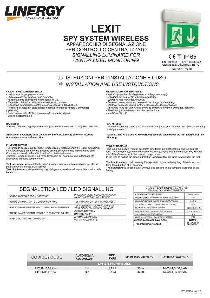 Linergy LEXIT Installation and use instruction