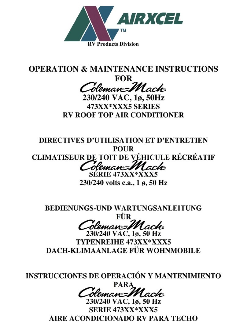 Airxcel Coleman-Mach 473 5 Series Instruction Manual
