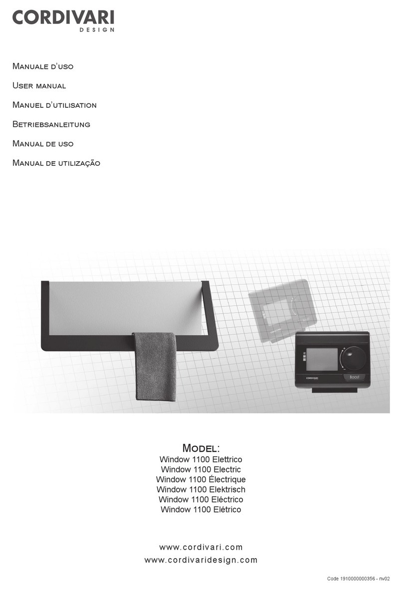 Cordivari Window 1100 Electric user manual Cordivari Window 1100 Electric user manual