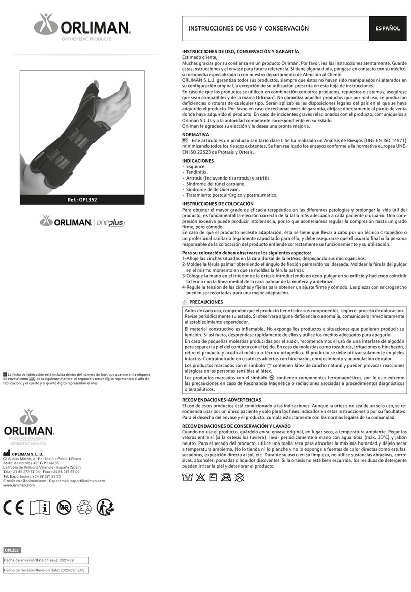 Orliman OPL352 Operation instructions