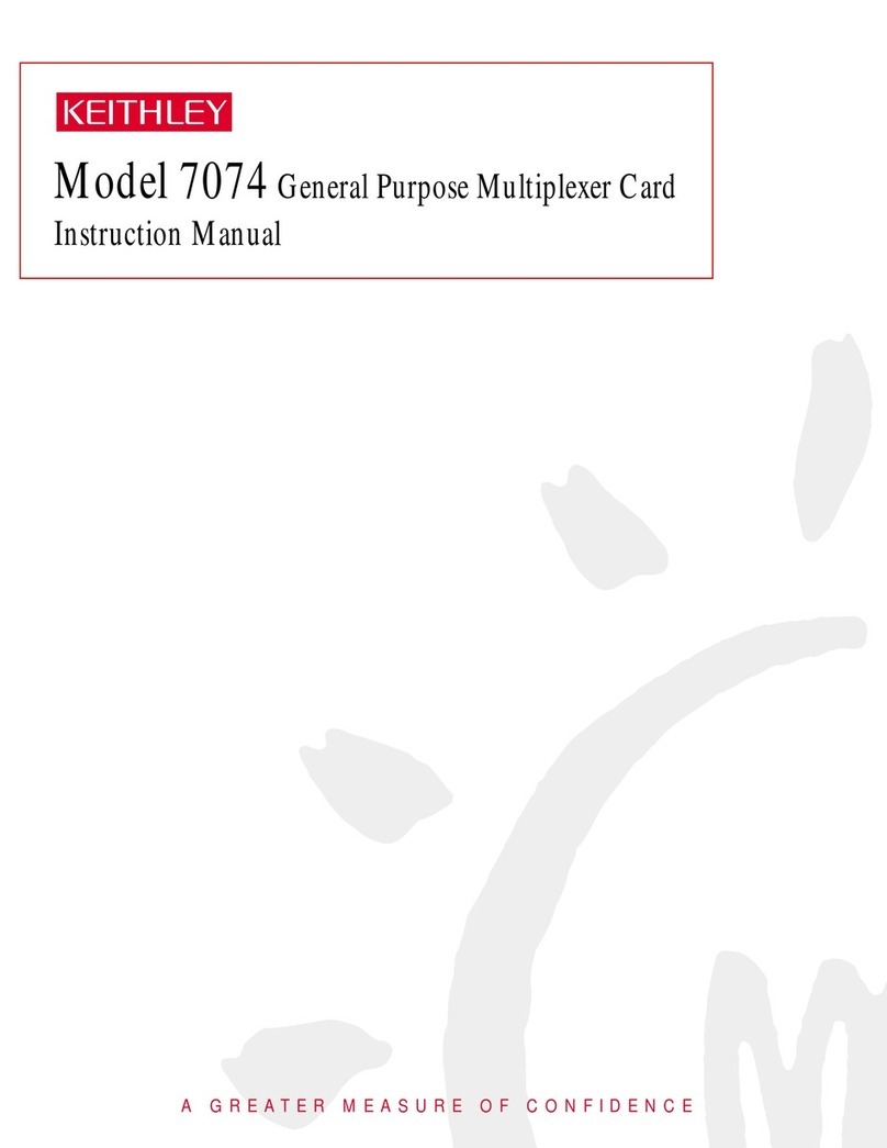 Keithley 7074 User manual Keithley 7074 User manual