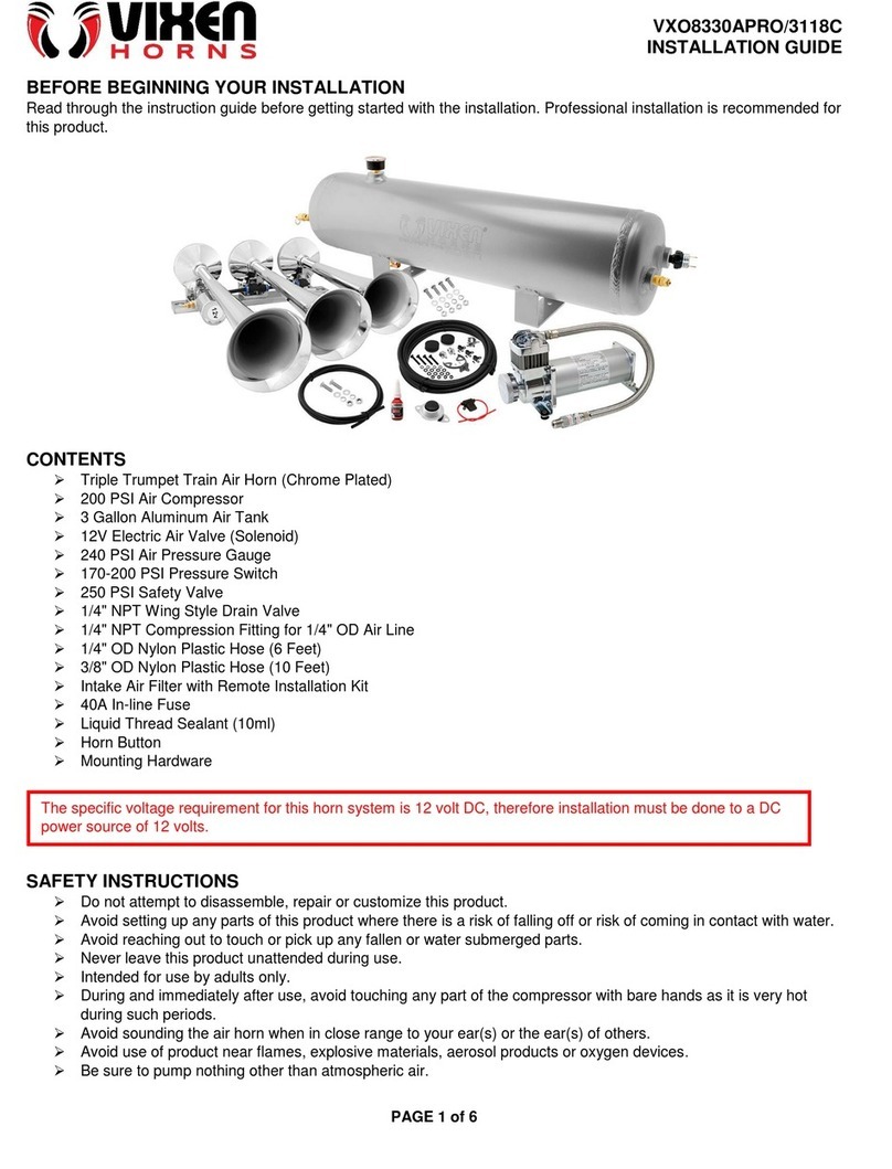 Vixen Horns VXO8330O/3118C installation guide