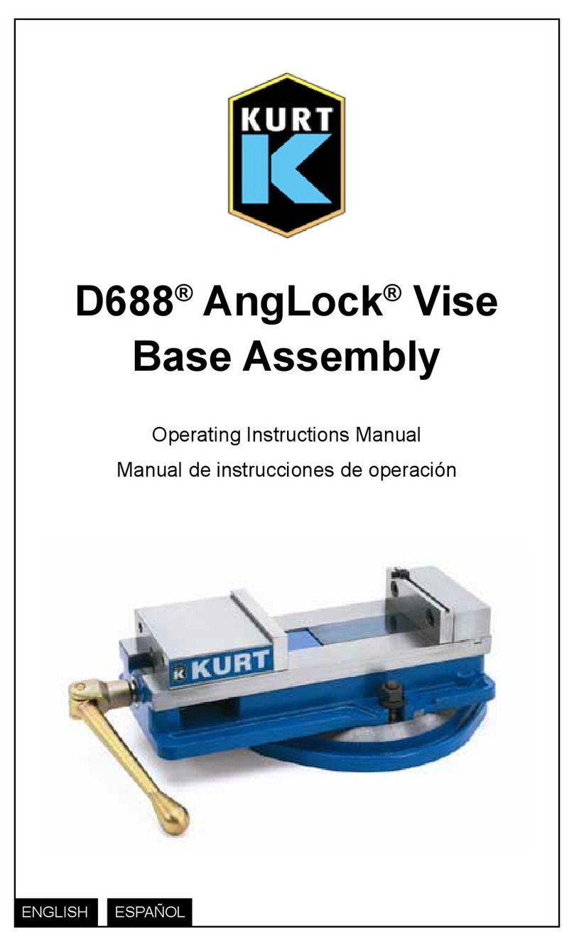 Kurt D688 AngLock Vise Base Assembly Operating instructions manual