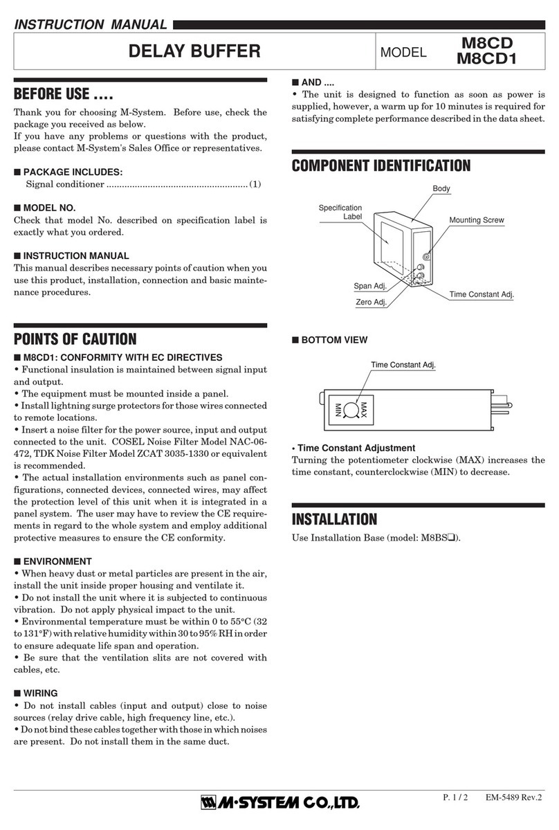 M-system M8CD1 User manual M-system M8CD1 User manual