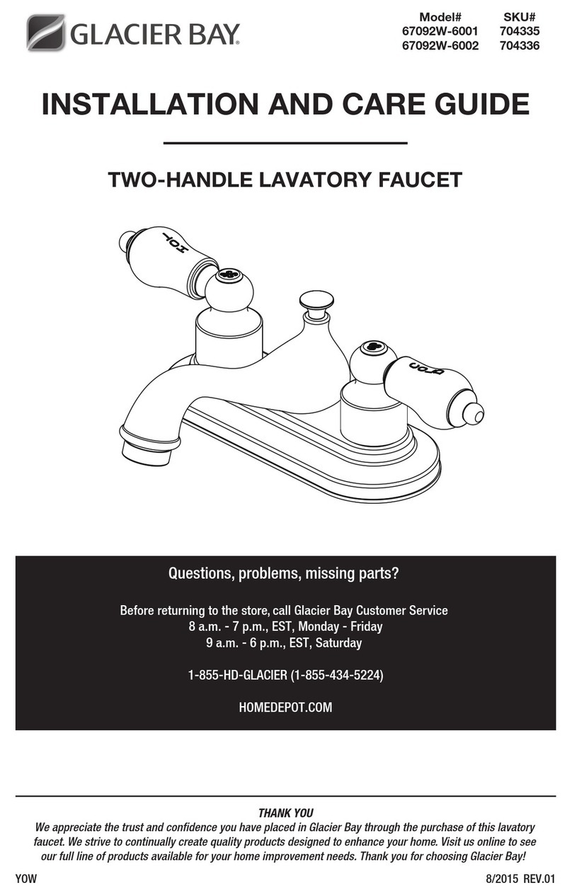 Glacier bay 67092W-6001 Assembly instructions
