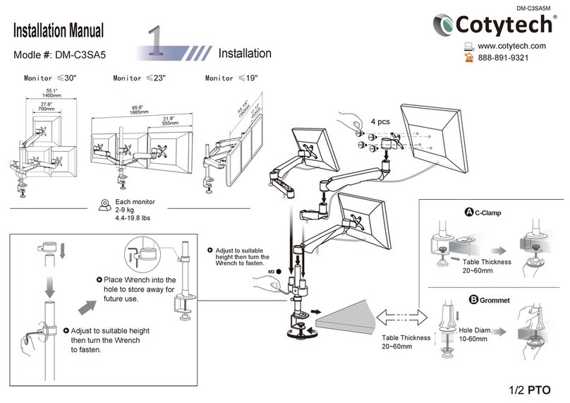 Cotytech DM-C3SA5 installation manual