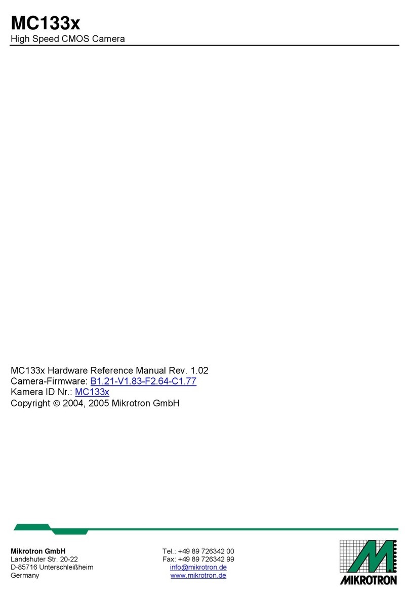Mikrotron MC133x User manual