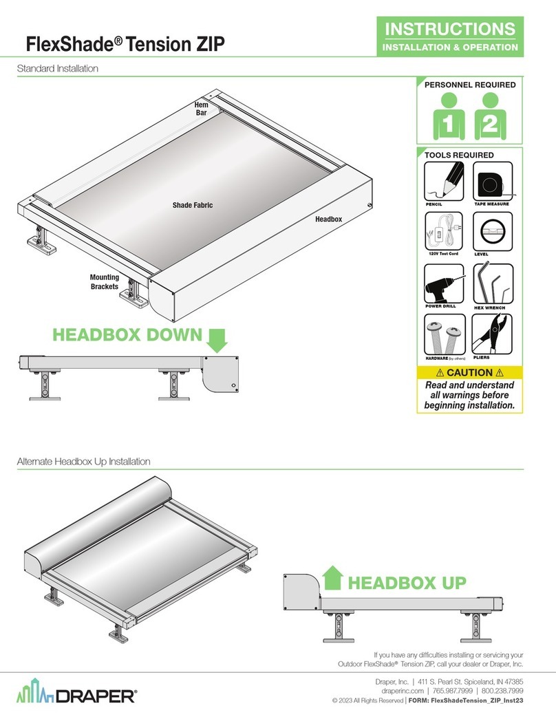 Draper FlexShade Tension ZIP instructions