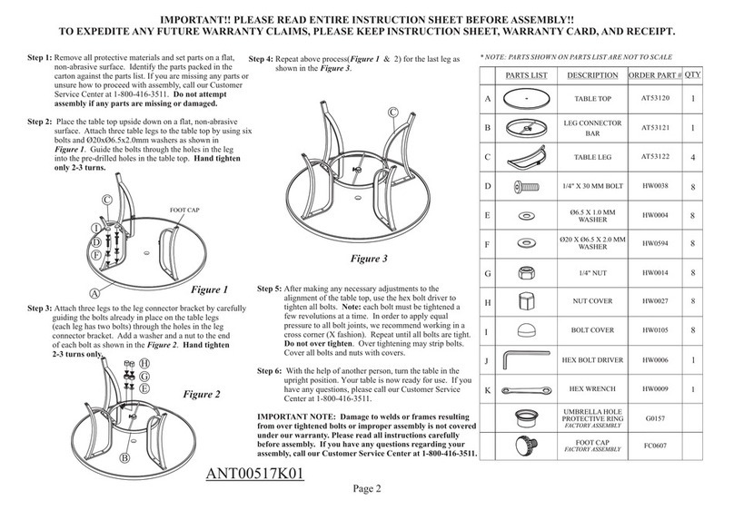 Backyard Creations BAZEMORE 272-1027 Assembly instructions
