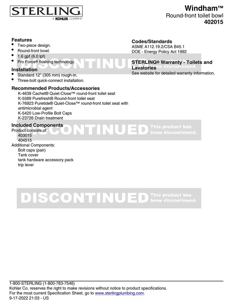 Kohler Sterling Windham 402015 manual