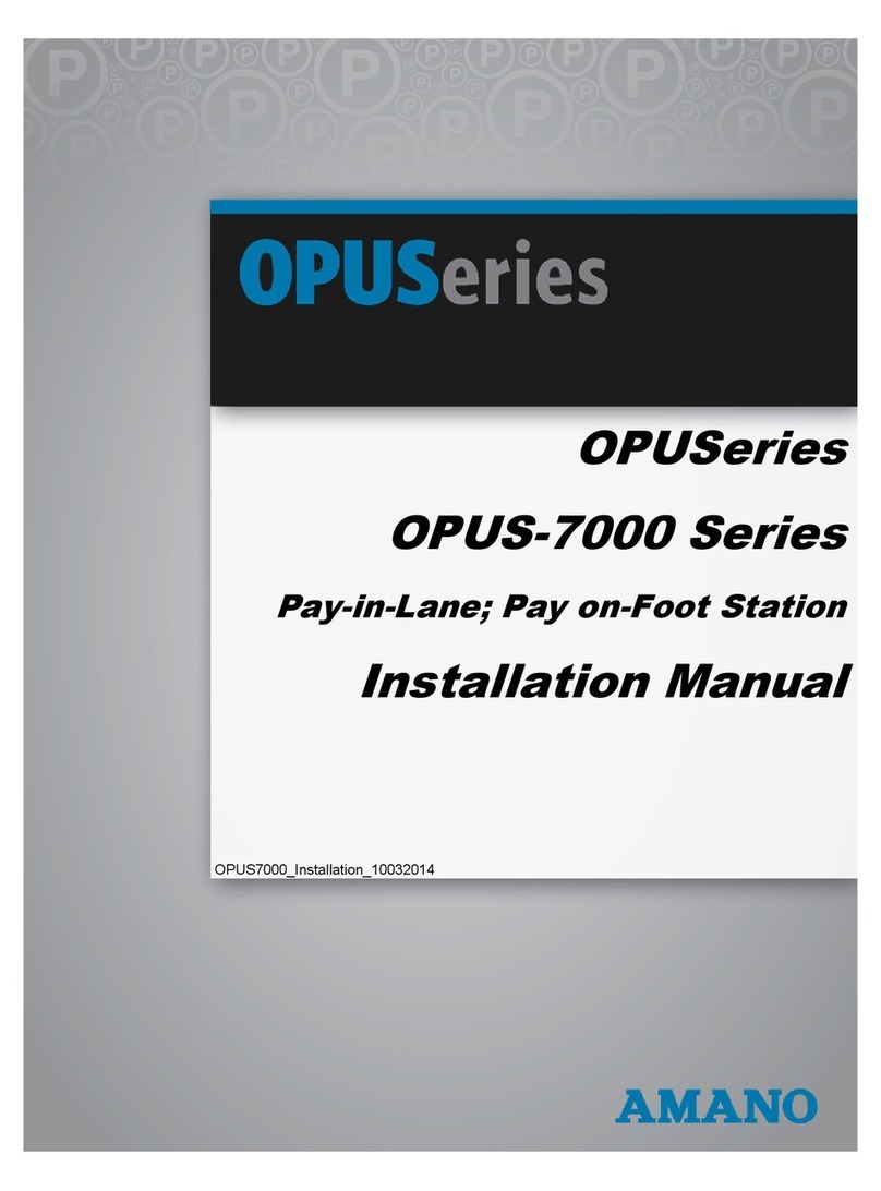 Amano OPU Series installation manual