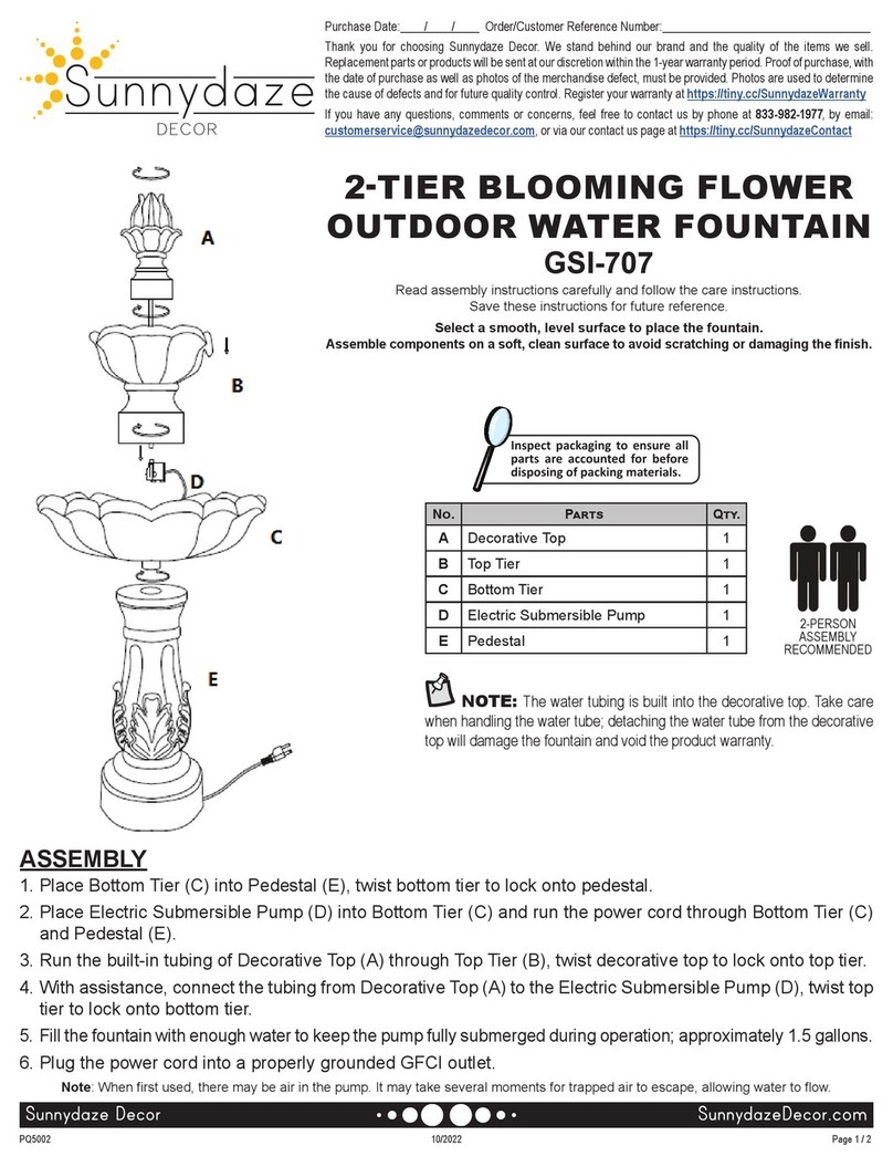 Sunnydaze Decor GSI-707 quick start guide Sunnydaze Decor GSI-707 quick start guide