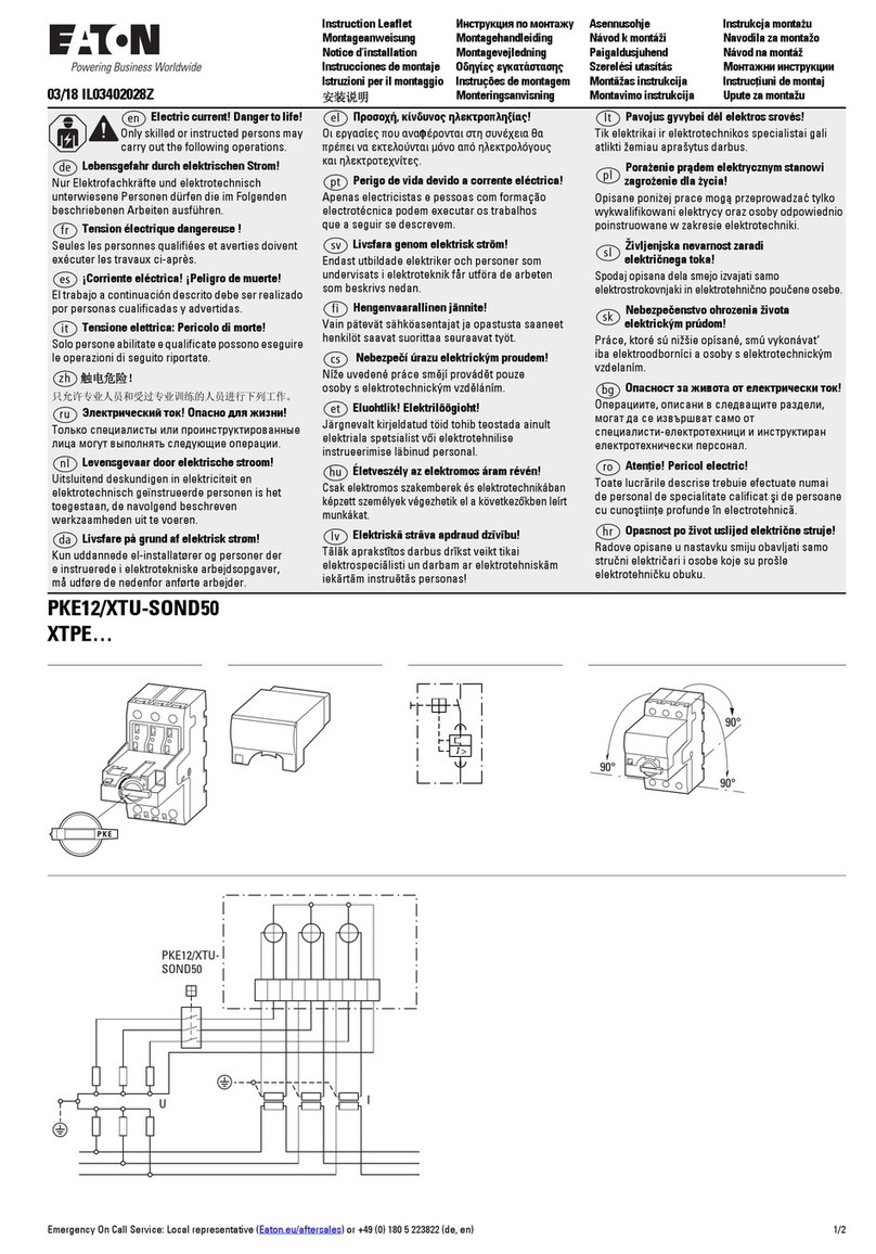 Eaton PKE12/XTU-SOND50 Manual