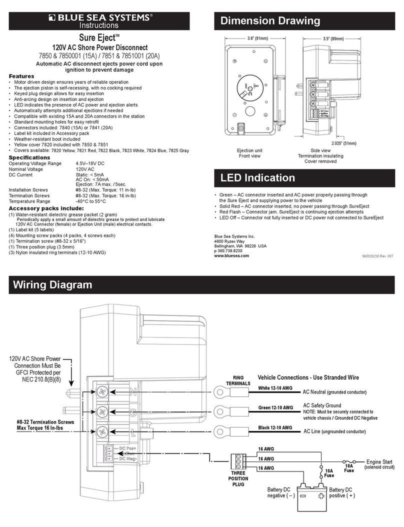 Blue Sea Systems Sure Eject 7850 instructions
