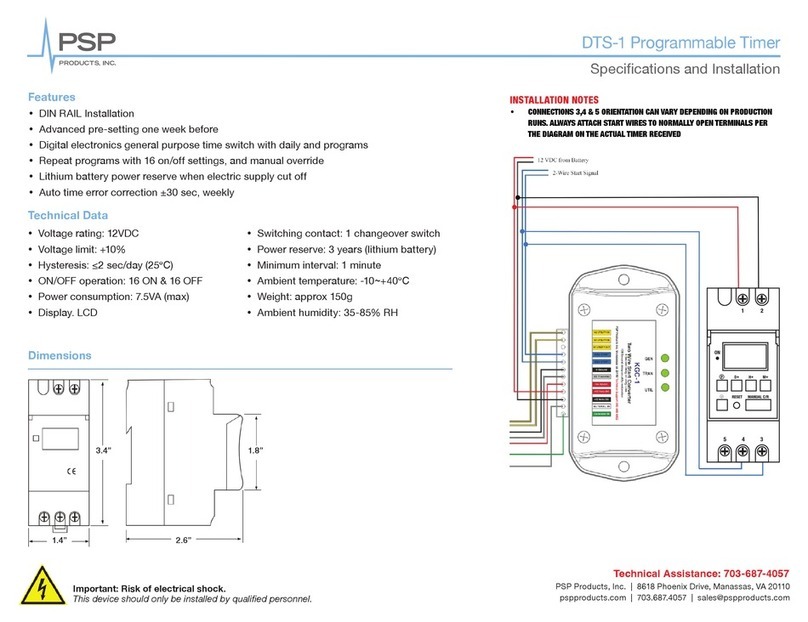 PSP DTS-1 Specifications and installation