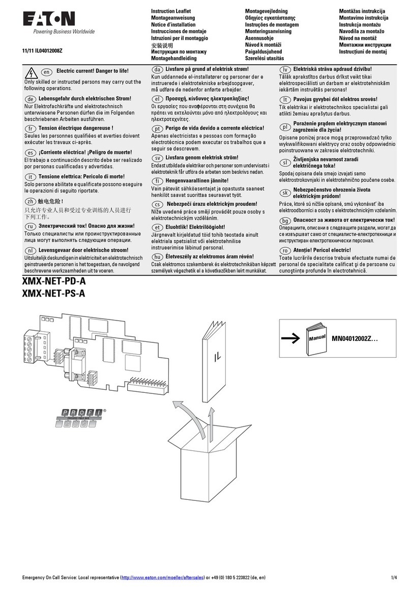 Eaton XMX-NET-PD-A Manual