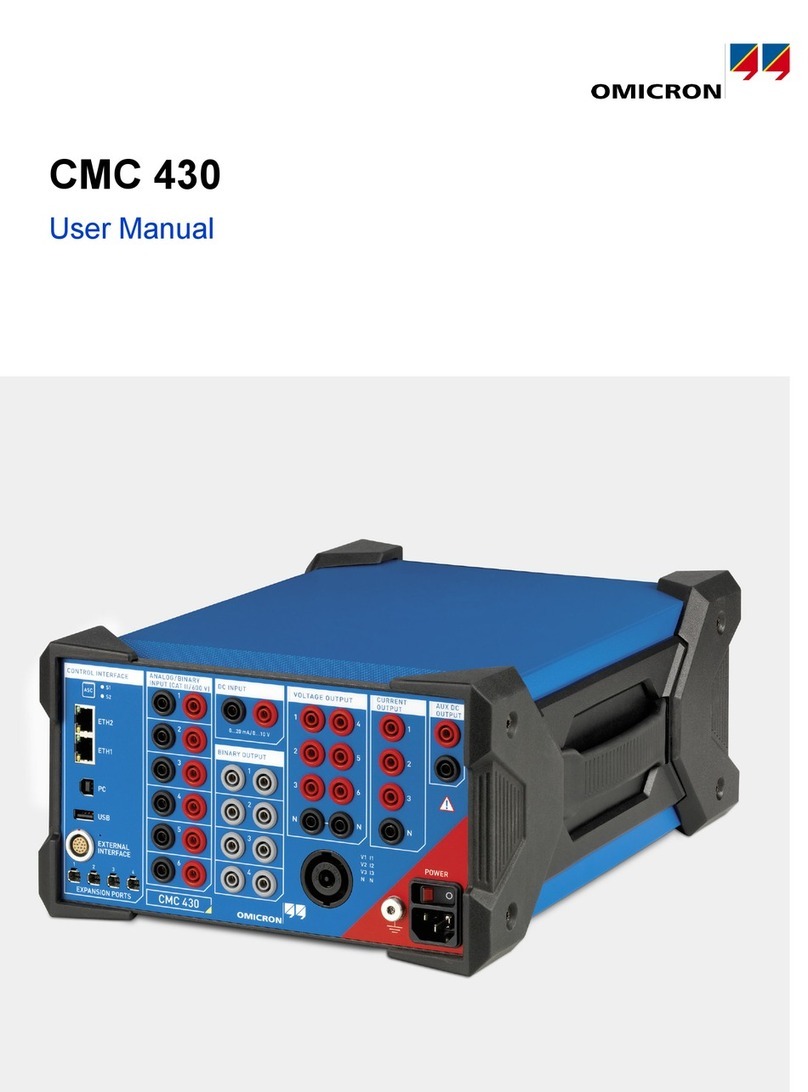 Omicron CMC 430 user manual