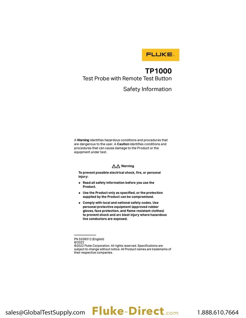 Fluke TP1000 Safety information