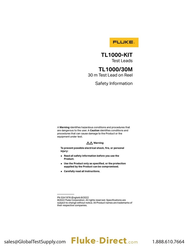 Fluke TL1000-KIT Safety information