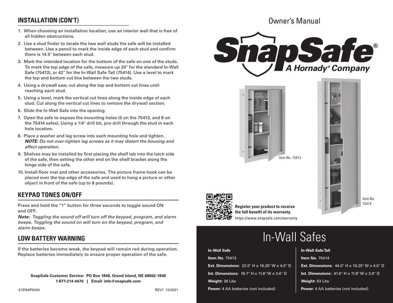 Hornady SnapSafe 75413 owner's manual