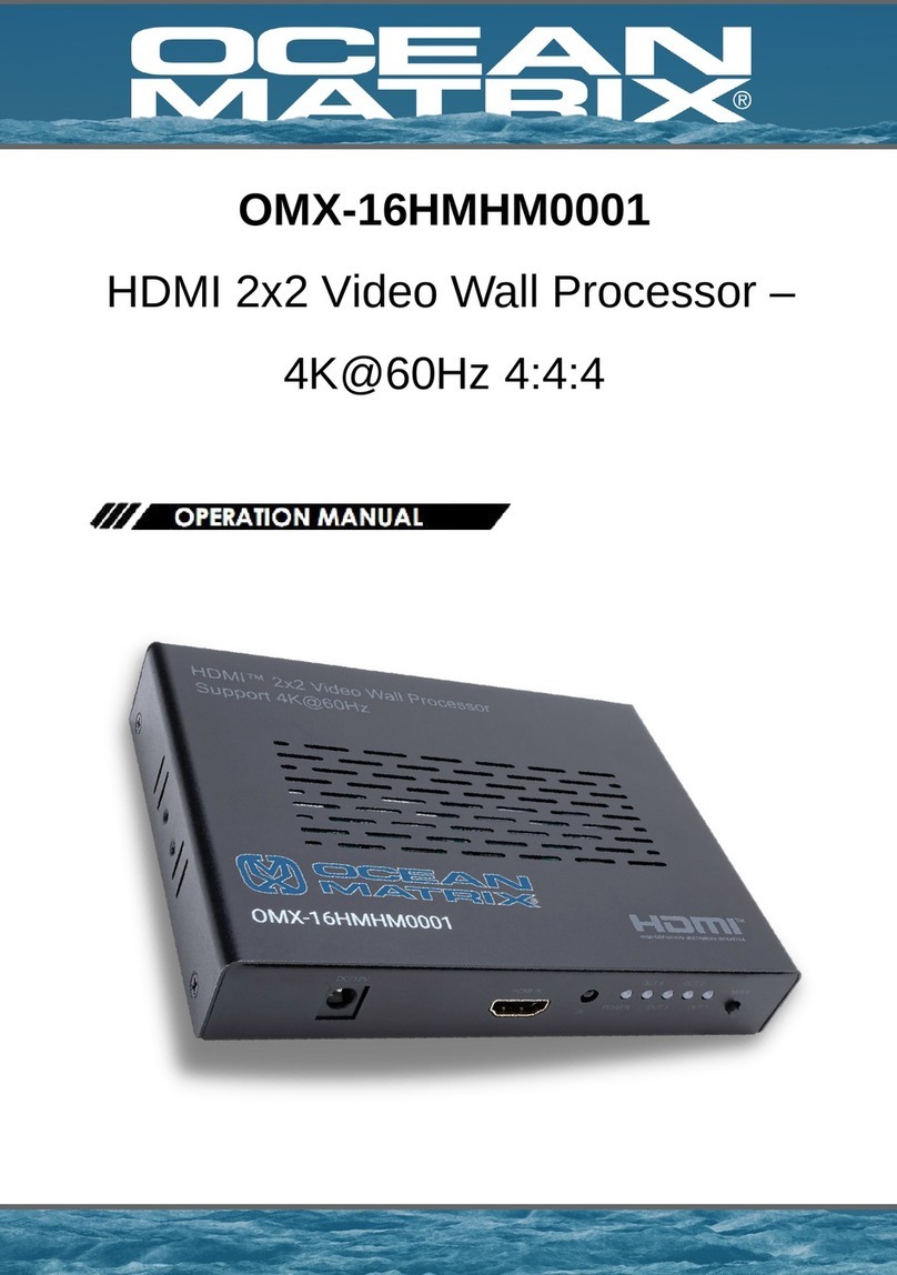 Ocean Matrix OMX-16HMHM0001 Operation manual