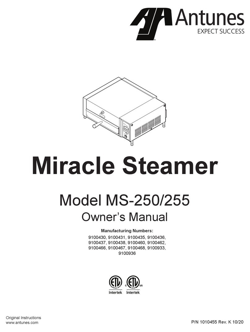 Antunes Miracle Steamer MS-250 owner's manual