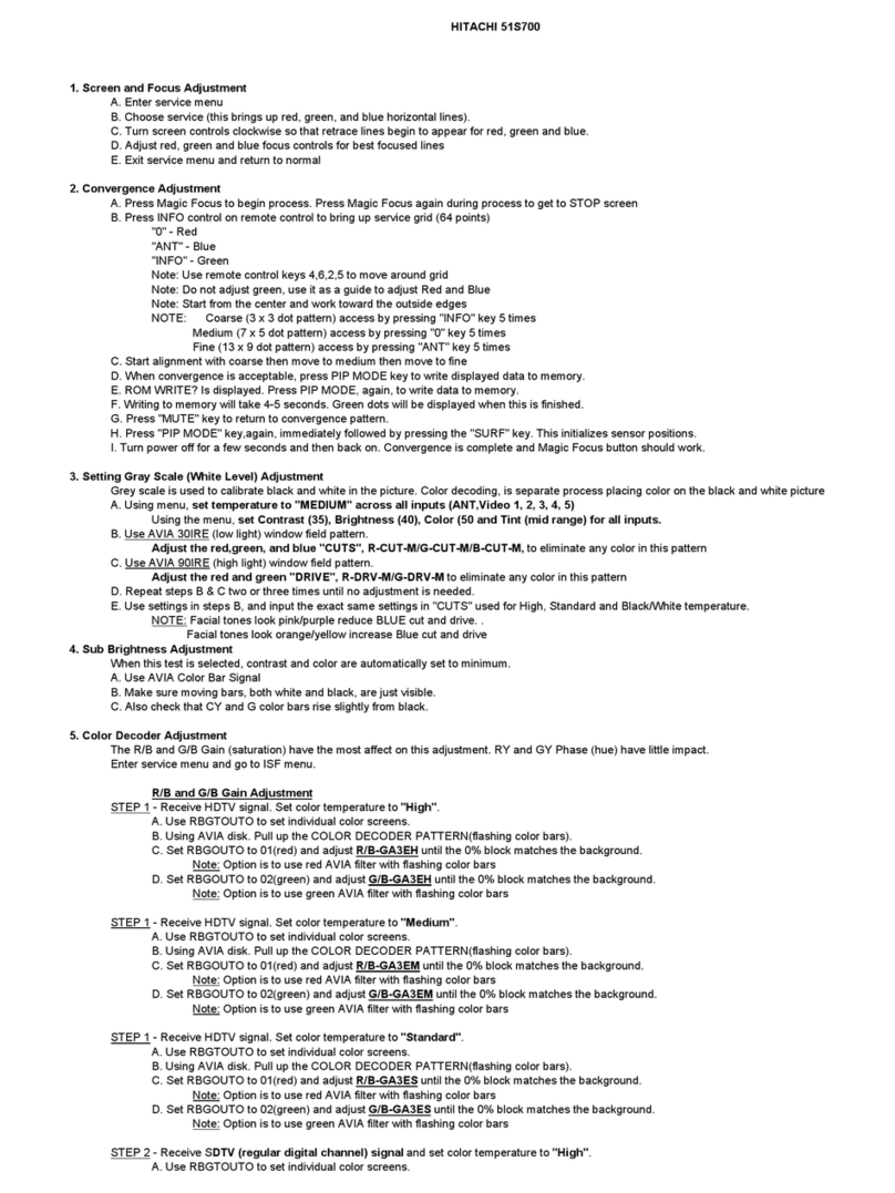 Hitachi 51S700 User manual