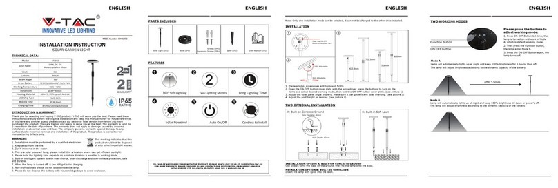 V-TAC VT-943 installation instructions