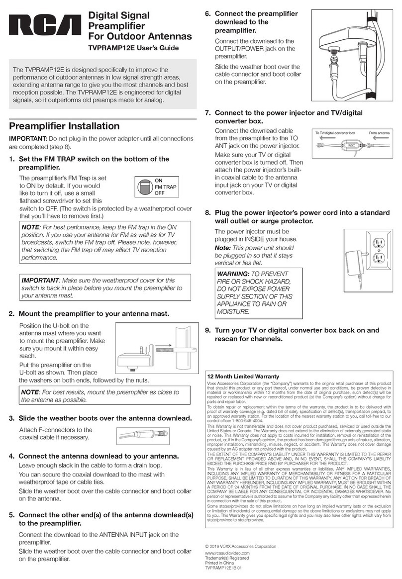 RCA TVPRAMP12E User manual
