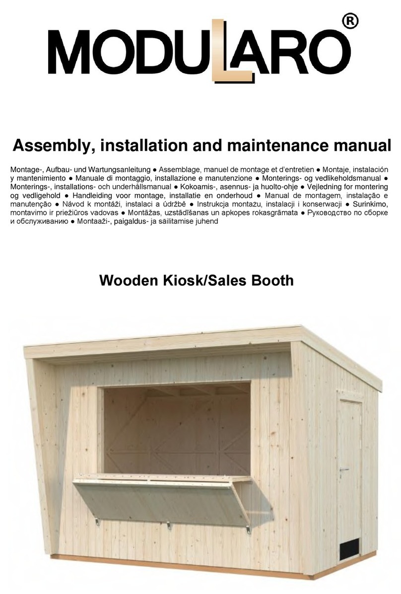 ModuLaro Wooden Kiosk Assembly, installation and maintenance manual ModuLaro Wooden Kiosk Assembly, installation and maintenance manual