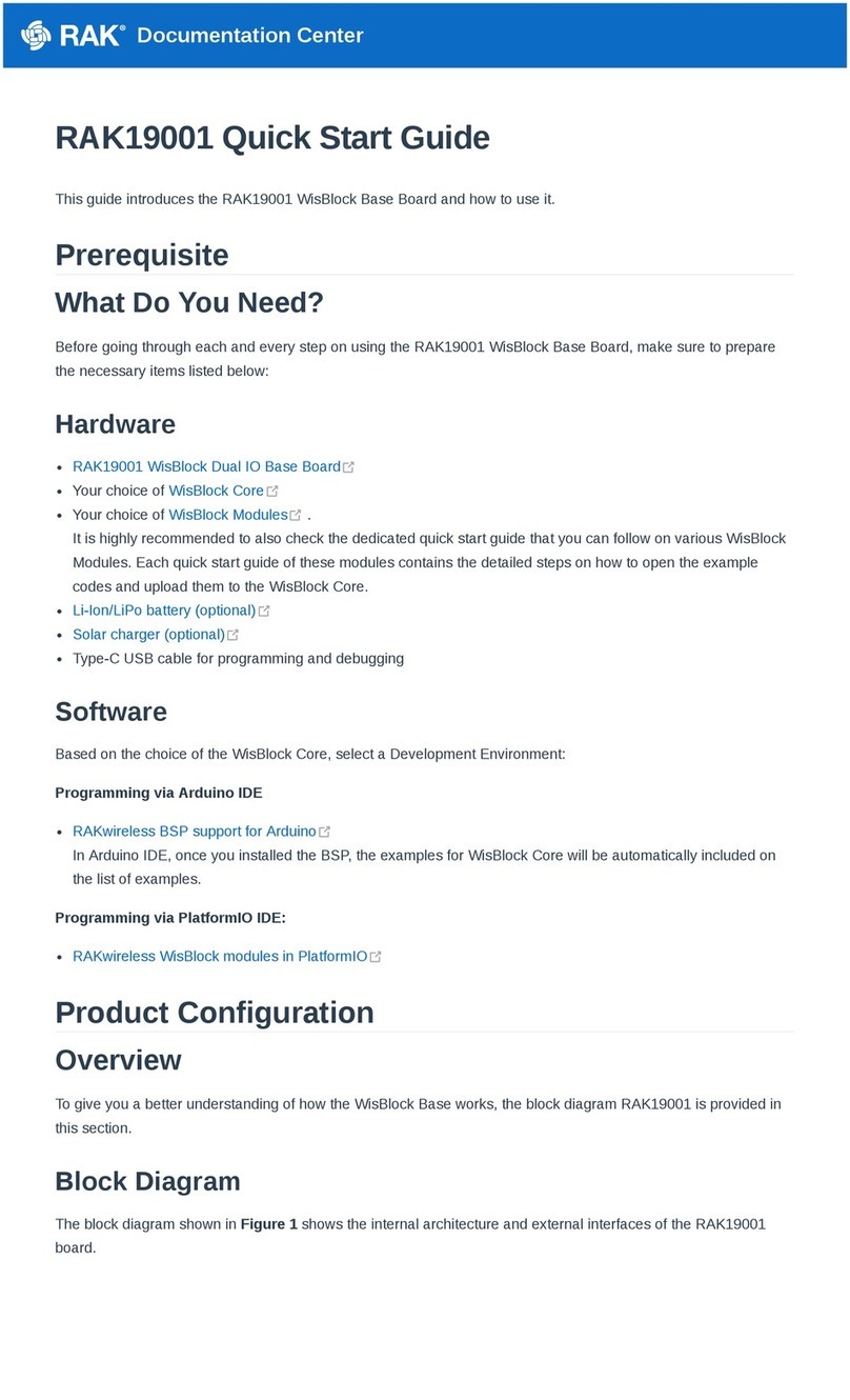 RAK RAK19001 quick start guide
